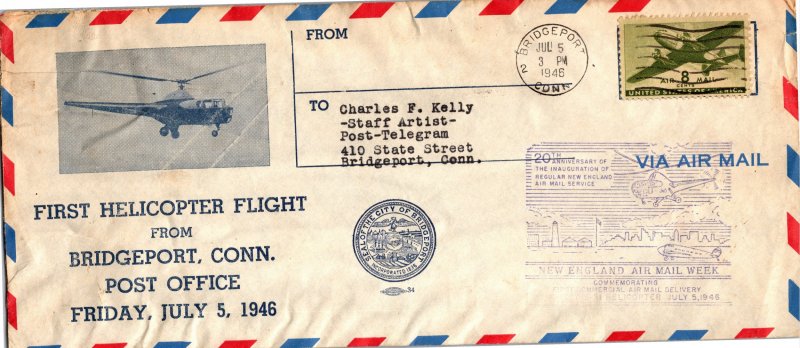 United States, Connecticut, Helicopters, National Air Mail Week