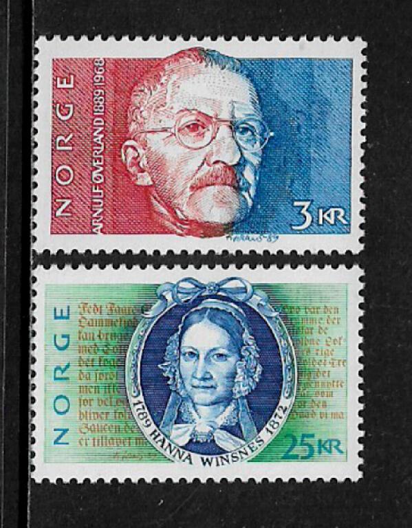 Norway #948-9 MNH Set - Writers