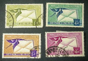 South Vietnam #C11-C14 USED stylized Crane and letter