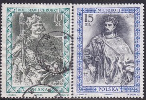 Poland 1987 Sc 2838-9 Boleslaw I Chrobry Mieszko II Stamp Used