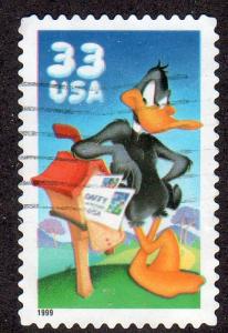 United States 3306a - Used - Daffy Duck (Animation, Duck)