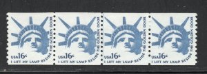 Scott# 1619  unused OG MNH   coil Line Pair strip of 4