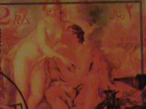 FUJEIRA NUDE ART PAINTING STAMP BLOCK SHEET