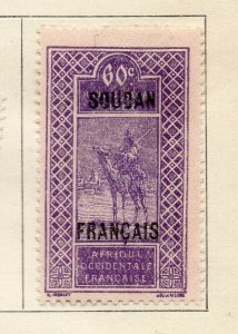 French Soudan 1925-30 Early Issue Fine Mint Hinged 60c. Optd NW-179058