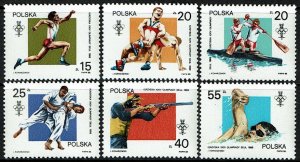 Poland #2855-60 MNH - Olympics (1988)