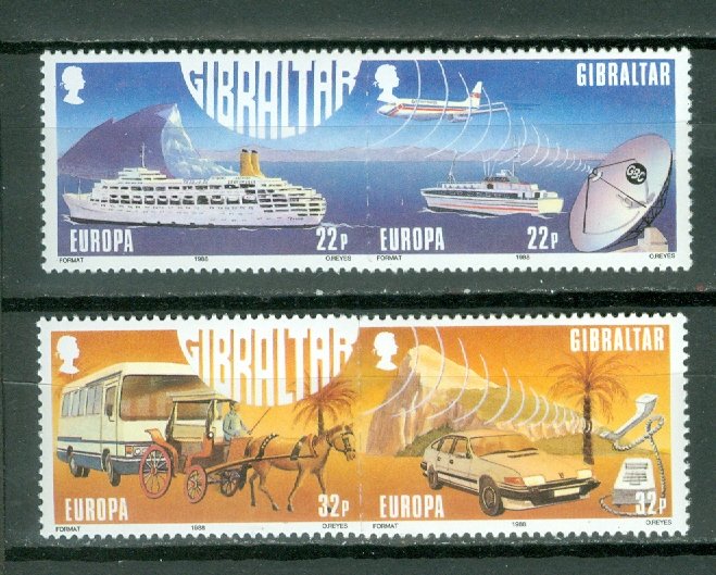 GIBRALTAR EUROPA #525a + #527a...MNH...$8.00