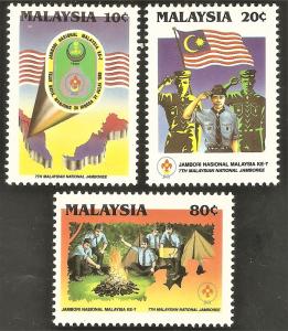 MALAYSIA Sc# 395 - 397 MNH FVF Set-3 Scouts Map