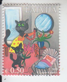 2019 Latvia Mothers Day Cats (Scott NA) MNH