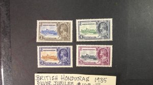 British Honduras 1935 Silver Jubilee Scott# 108-111 complete VLH set of 4