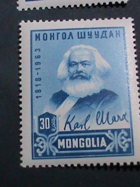 ​MONGOLIA STAMP-1963 SC#328-9 145TH ANNIV: BIRTH- KARL MARX MINT STAMP SET-VF
