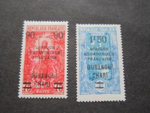 French Ubangi-Shari 1927 Sc 77-8 MH