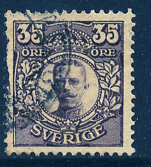 SWEDEN 87, 35o King Gustaf V, Used.