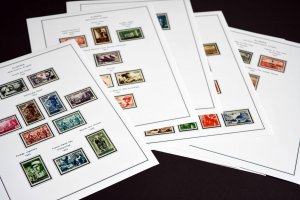 COLOR PRINTED FRENCH ALGERIA 1924-1958 STAMP ALBUM PAGES (29 illustrated pages)