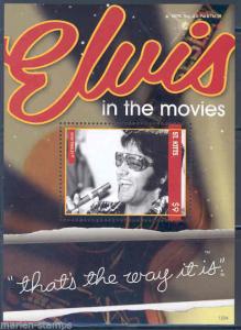 ST. KITTS  2012 'ELVIS PRESLEY IN THE MOVIES' THAT'S THE WAY IT IS  S/S  MINT NH