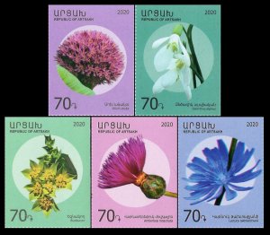2020 Karabakh Republic of Artsakh 215-219 Flowers