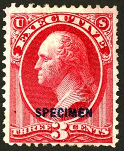 U.S. #O12S OFFICIAL SPECIMEN