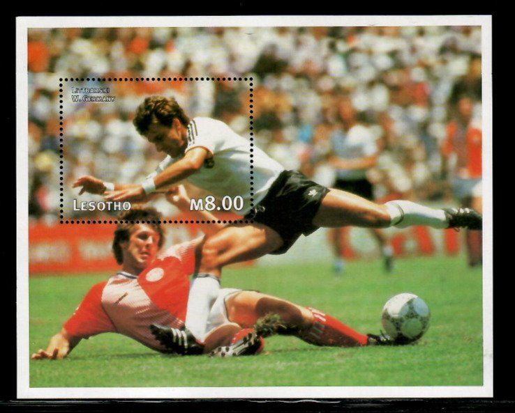 Lesotho 1997 - World Cup soccer Football - Souvenir Stamp Sheet Scott #1078 MNH
