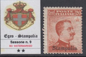 Italy - Egeo - Stampalia  MNH** n.9 cv 480$  no watermark