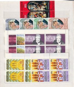 ST VINCENT QE Royalty Churchill Wildlife Blocks MNH Used(Apx 200)Goy531 