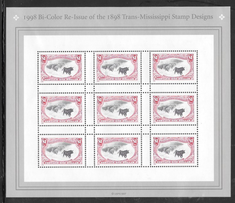 #3210 MNH Trans-Mississippi Souvenir Sheet (((Stock Photo)))