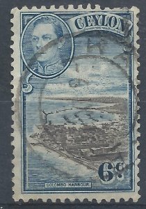 Ceylon 1938 - 6c George VI - SG388 used