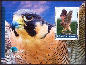 Uganda 2014 Birds Falcons S/S MNH