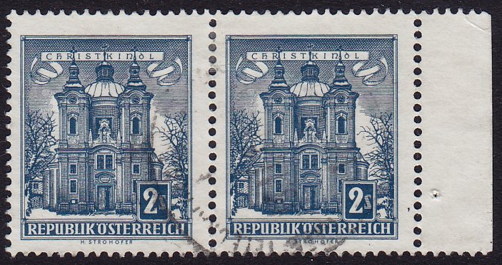 Austria - 1958 - Scott #625 - used pair - Christkindl