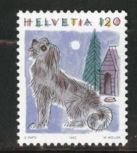 Switzerland Scott 876 MNH** Dog stamp 1993 CV$1.75