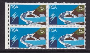 South Africa #369 MNH 1972  Verwoerd dam 5c block of 4