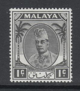 WS-C672 MALAYA - Kelantan, 1951 1C. Black SG 61 MNH