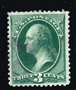 SCOTT # 184, VLIGHT CANCEL, clean back, USED