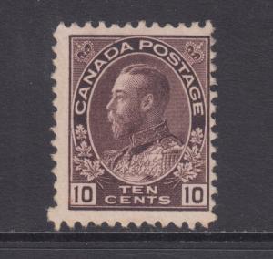 Canada Sc 116 MNH. 1912 10c plum KGV Admiral, Scarce  