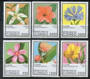 Congo 1996 Flowers Orchid Tree Plant Flora Sc 1109-14 MNH # 3967