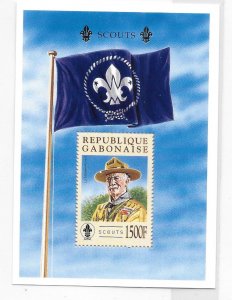 Gabon 1996 Boy Scouts Flag S/S Sc 825 MNH C7