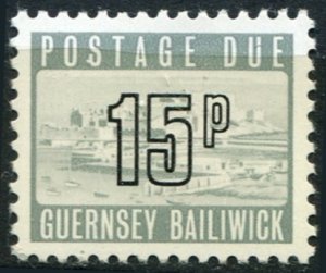 Guernsey  Sc#J17 MNH, 15p lt grey, Postage Due Series 1971-1976: Castle Corne...