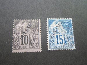 French Guiana 1892 Sc 22,23 MH