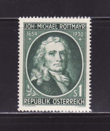 Austria 594 Set MNH Johann Michael Rottmayr, Painter (B)