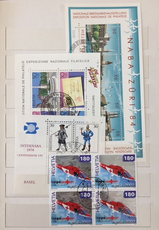 Switzerland 1940s/90 Charity + Sheets Used (120+Items) CP2353