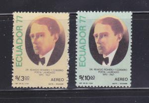 Ecuador C611-C612 Set MNH Remigio Romero Y Cordero, Poet