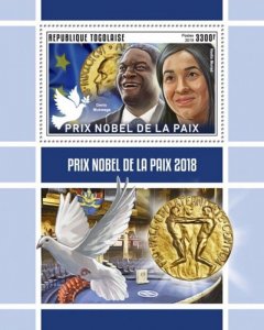 Togo - 2019 Nobel Peace Prize - Stamp Souvenir Sheet - TG190146b