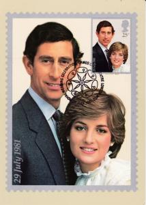 Great Britain 1981 Royal Wedding Charles & Diana Maximum Cards Official Cancel