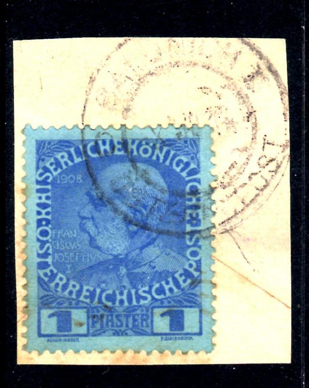 Austrian Offices in Turkey #58, Salonich I cancel on piece