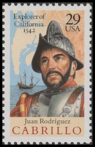 US 2704 Juan Rodríguez Cabrillo 29c single MNH 1992