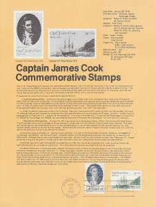 U.S. Souvenir Page SP440 Captain Cook 1732-1733  P650