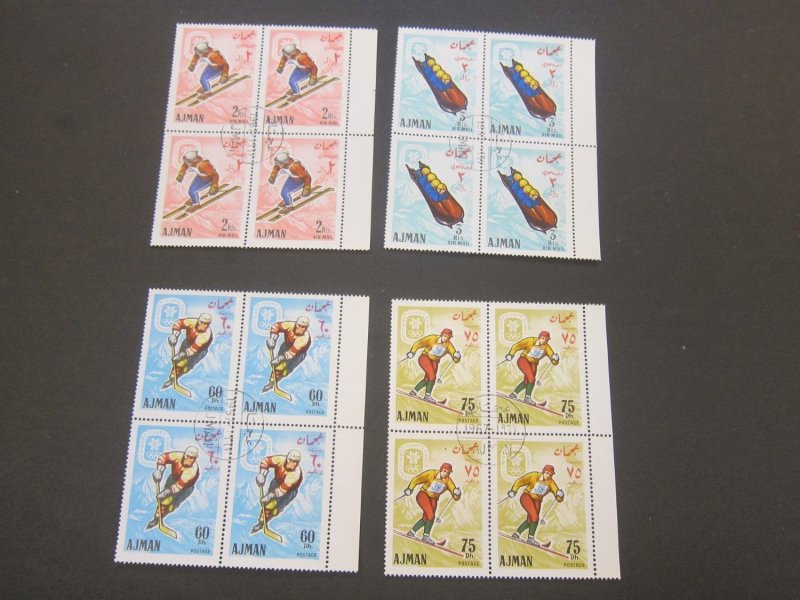 Ajman 1967 Sc 253-60 Winter Olympics CTO BLK(4) set FU