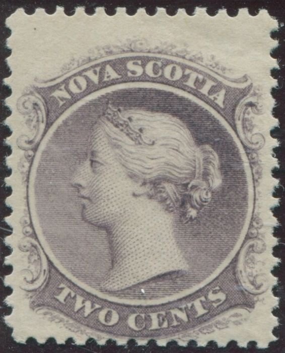 Nova Scotia 1860 SG22 2c grey-purple QV MLH