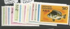 Grenada Grenadines SC 9-23 Plus 2 Values Fish MNH (7cir) 