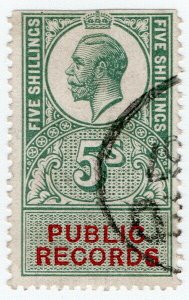 (I.B) George V Revenue : Public Records 5/-