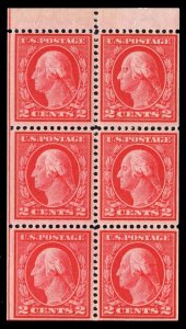 MOMEN: US STAMPS #406a BOOKLET PANE MINT OG NH VF LOT #84346