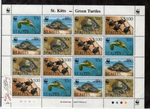 St. Kitts Scott 381-4 Mint NH mini-sheet (Catalog Value $32.00)